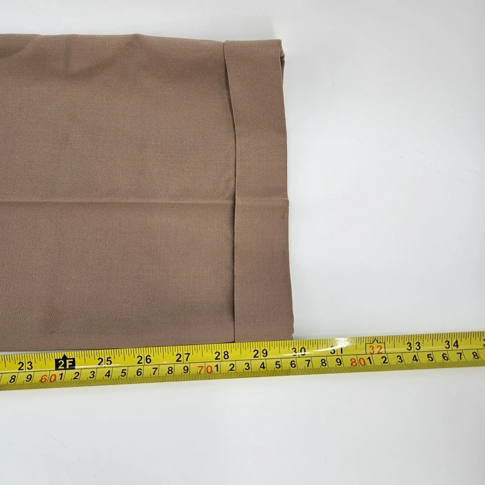 VTG Polo Ralph Lauren Dress Pants Mens 36 Tan Wool Double Pleated Italy Cuffed